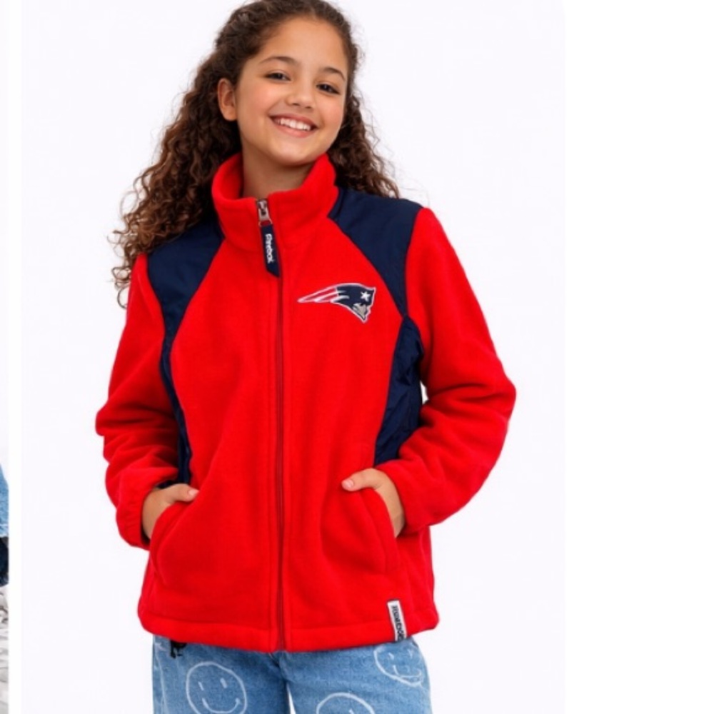NEW ENGLAND PATRIOTS  NFL Red Fleece Full Zip Jacket Size S